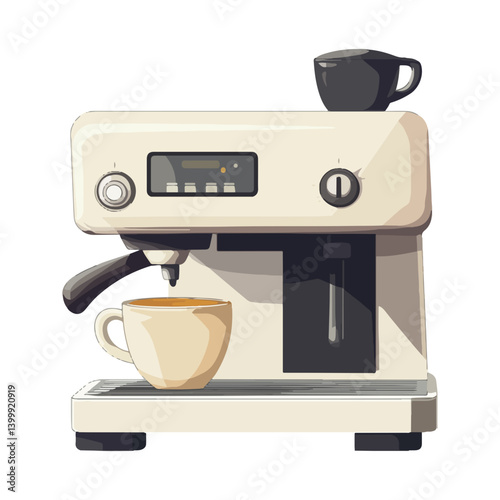 coffee maker, vector, transparent background, machine