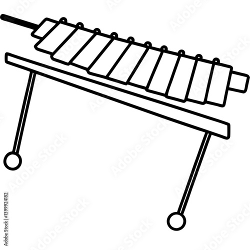 Marimba line art illustration