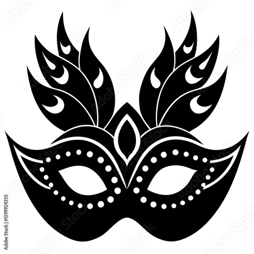 Masks for a masquerade vector illustration