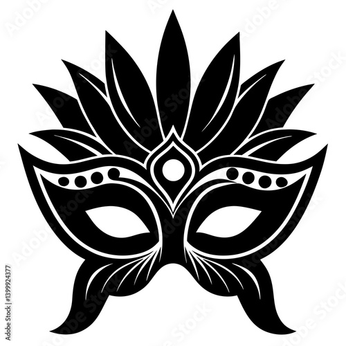 Masks for a masquerade vector illustration