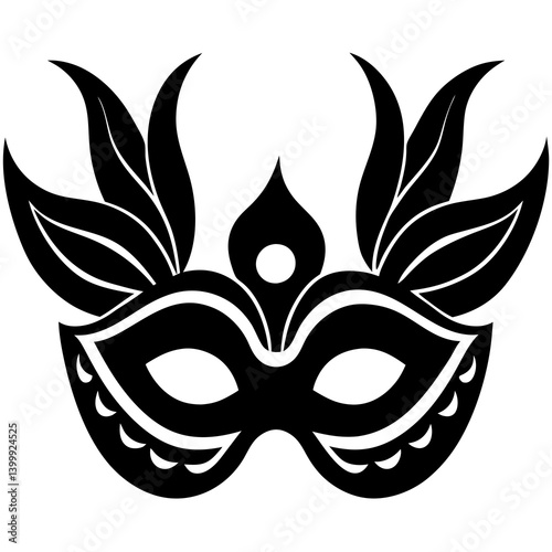 Masks for a masquerade vector illustration