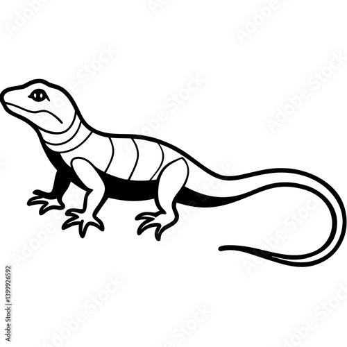 Monitor Lizard in a stealth pose 