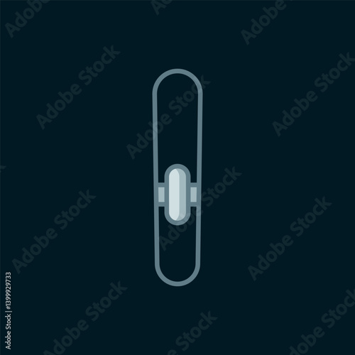 Line Cigar icon isolated on black background. Flat filled outline style with shadow. Vector