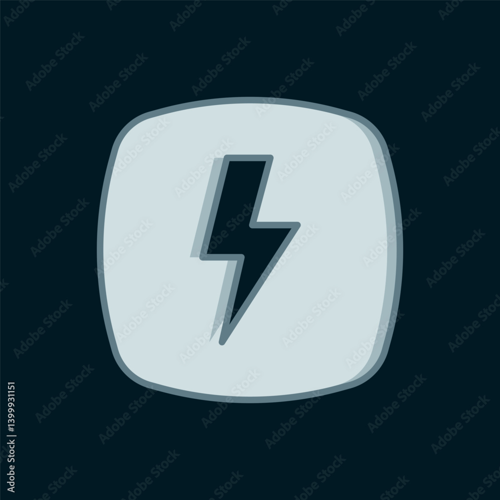 Line Lightning bolt icon isolated on black background. Flash sign. Charge flash icon. Thunder bolt. Lighting strike. Flat filled outline style with shadow. Vector Line Lightning bolt icon isolated on black background. Flash sign. Charge flash icon. Thunder bolt. Lighting strike. Flat filled outline style with shadow. Vector