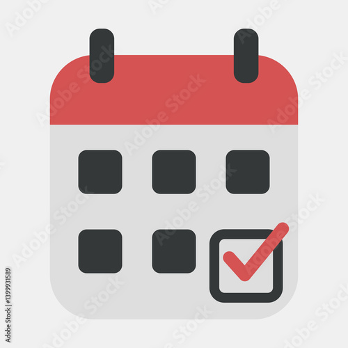 Icon election calendar. Indonesian general election elements. Icons in flat style. Good for prints, posters, infographics, etc.