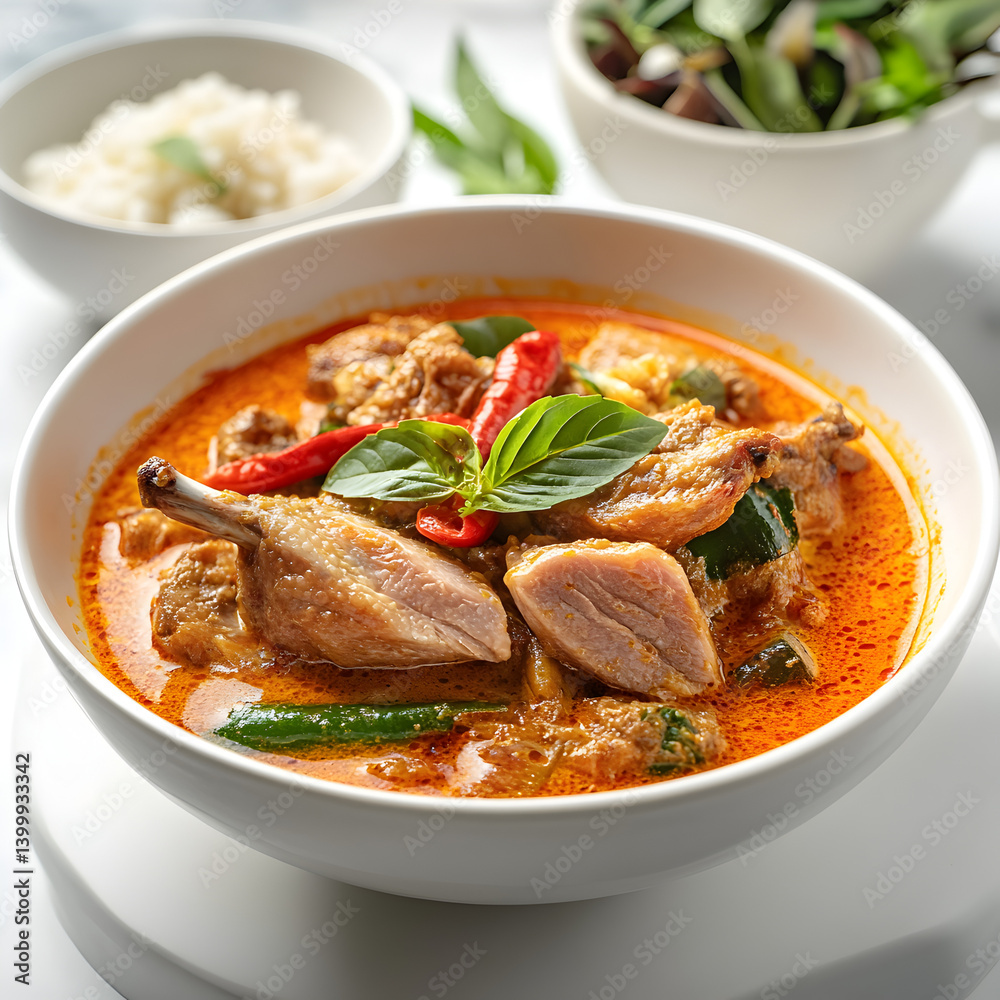 Savoring aofthanit thai red curry with roasted duck culinary delight thailand food gourmet experience Savoring aofthanit thai red curry with roasted duck culinary delight thailand food gourmet experience