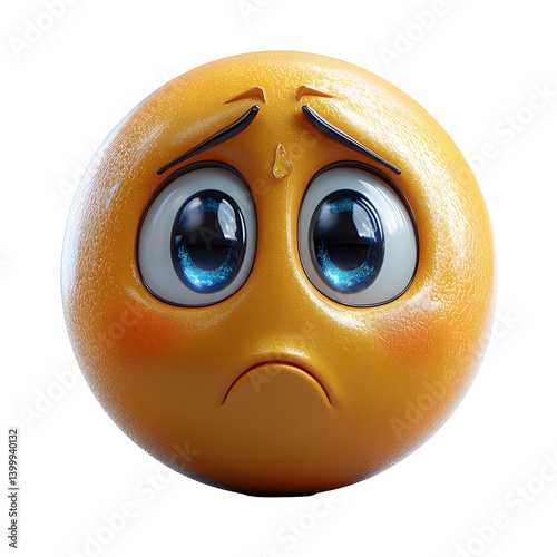 Sad 3D Emoji Illustration