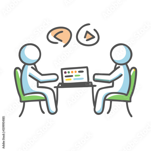 pair programming icon, pair programming vector illustration-simple illustration of pair programming, perfect for pair programming logos and icons