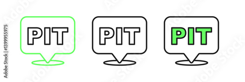 Set line Pit stop icon isolated on white background. Vector