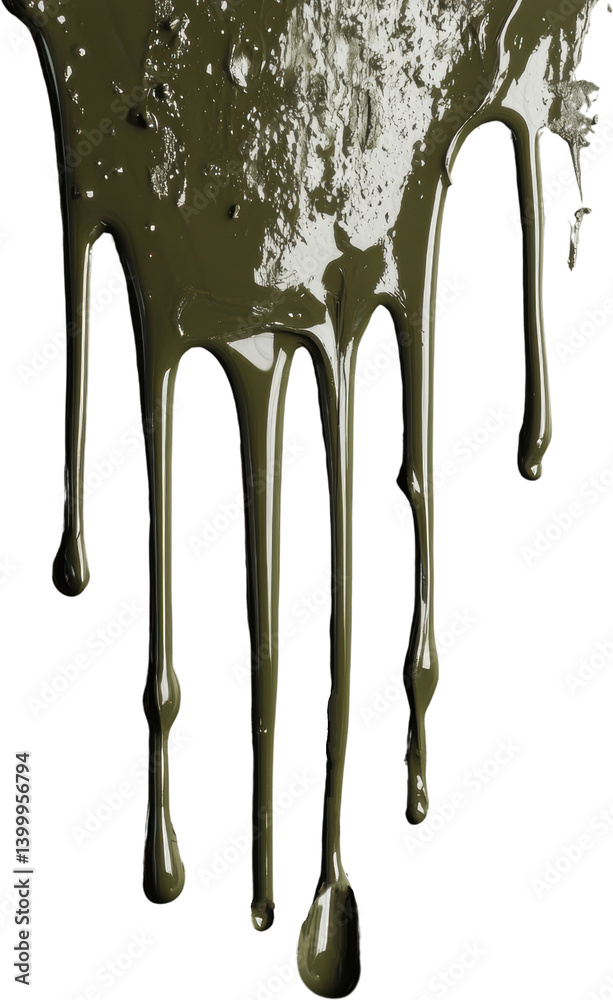 Dripping Olive Green Paint Thick Viscous Liquid Texture Abstract Background Dripping Olive Green Paint Thick Viscous Liquid Texture Abstract Background