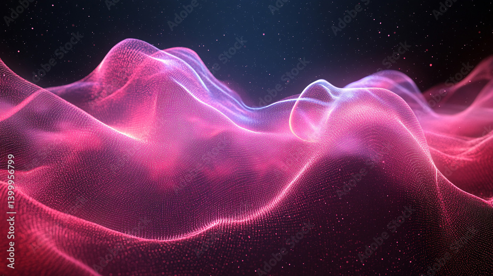 Obraz premium Neon With Structure Soft Fog-Like Ethereal Pulsating Pink Donzb