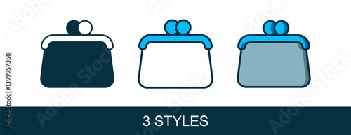 Filled outline Handbag icon isolated on white background. Female handbag sign. Glamour casual baggage symbol. Vector