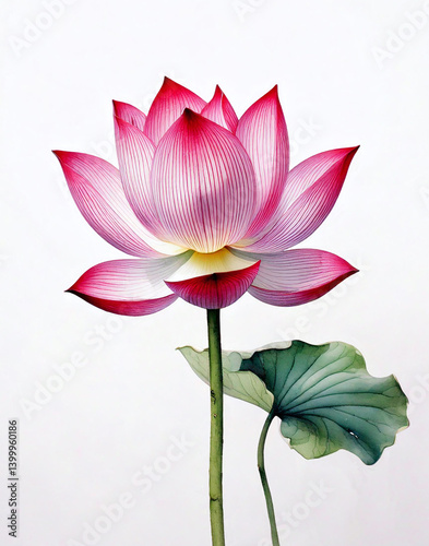 Pink lotus painting that purifies the mind