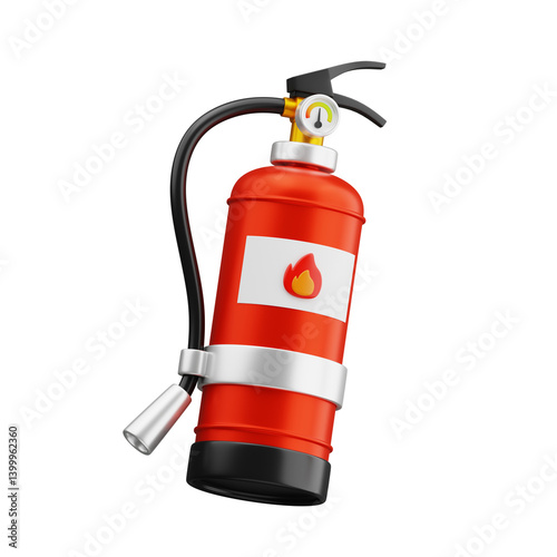 Extinguisher 3D Icon. Fire Extinguisher 3D Icon
