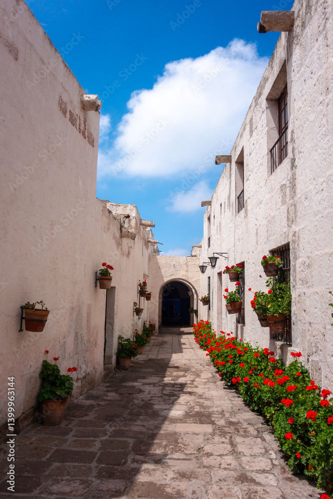 Inner Courtyards and Gardens at Santa Catalina Monastery, Arequipa