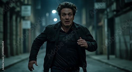 Night Chase: Gritty Urban Pursuit AI Generated