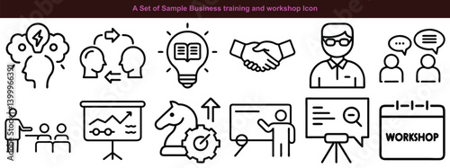 Corporate Document & Office Icons Vector Set