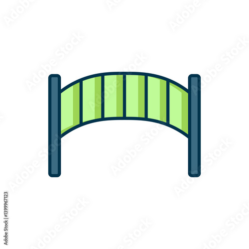 Filled outline Playground kids bridge icon isolated on white background. Flat filled outline style with shadow. Vector