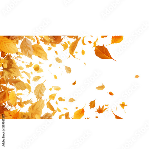 Leaves isolated on a transparent background
