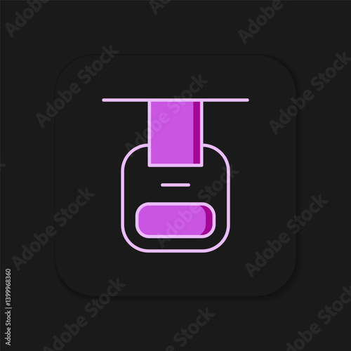 Filled outline Cable car icon isolated on black background. Funicular sign. Flat filled outline style with shadow. Vector