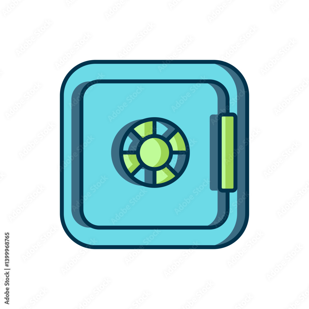 Filled outline Safe icon isolated on white background. The door safe a bank vault with a combination lock. Reliable Data Protection. Flat filled outline style with shadow. Vector Filled outline Safe icon isolated on white background. The door safe a bank vault with a combination lock. Reliable Data Protection. Flat filled outline style with shadow. Vector