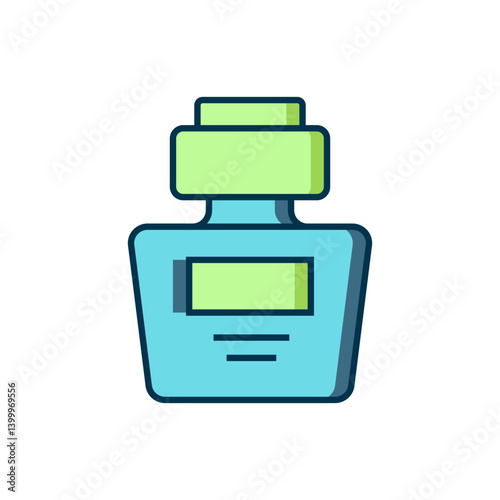 Filled outline Perfume icon isolated on white background. Flat filled outline style with shadow. Vector