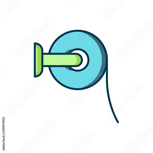 Filled outline Toilet paper roll icon isolated on white background. Flat filled outline style with shadow. Vector