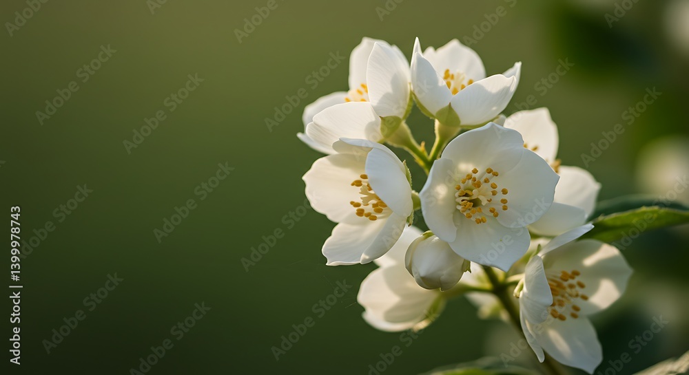 Obraz premium Golden Hour Jasmine AI Generated