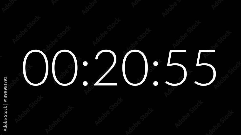 Countdown timer from 21 minute to 20 minute suitable for presentations, productivity, educational content, and more Countdown timer from 21 minute to 20 minute suitable for presentations, productivity, educational content, and more
