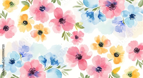 Watercolor Bloom AI Generated