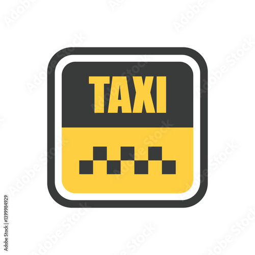 Taxi car service icon in flat style. Cab vector illustration on isolated background. Delivery company sign business concept.