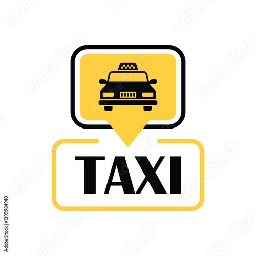 Taxi car service icon in flat style. Cab vector illustration on isolated background. Delivery company sign business concept.