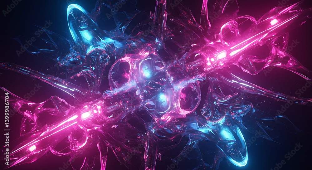 Neon Symbiosis AI Generated Neon Symbiosis AI Generated