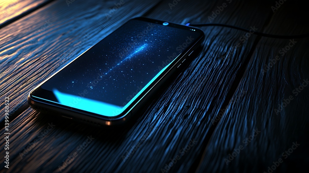 Phone on Wooden Surface Phone on Wooden Surface