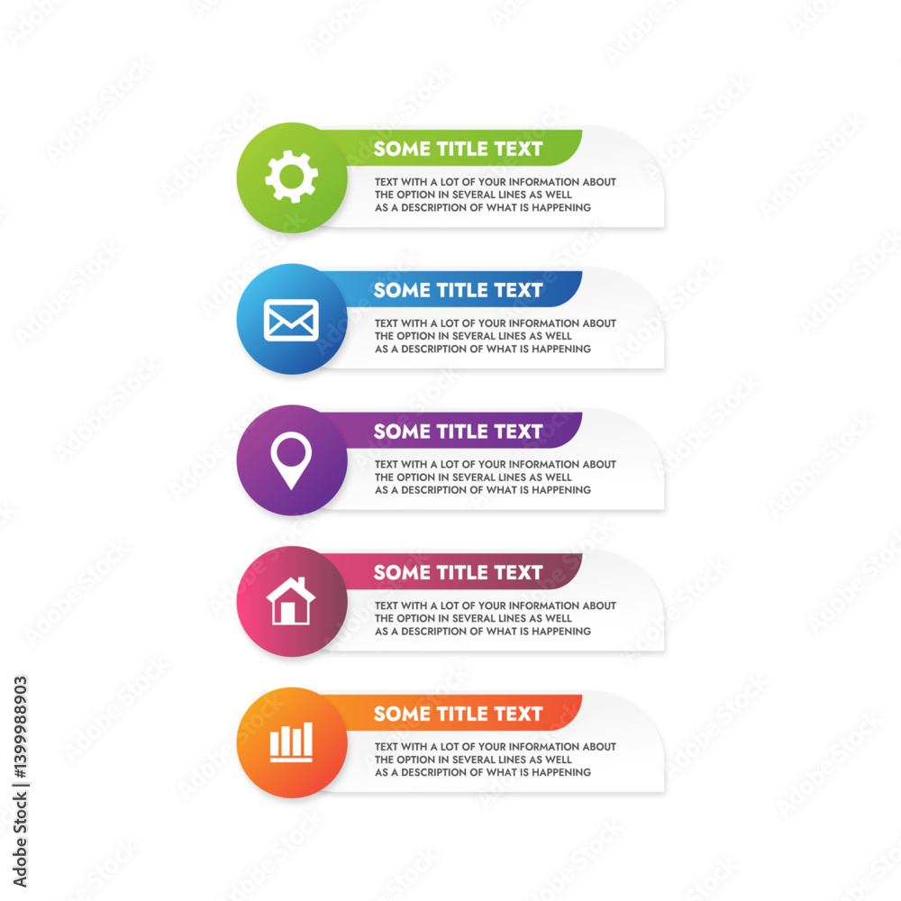 vector set of infographic plate template with different icons and text of your information vector set of infographic plate template with different icons and text of your information