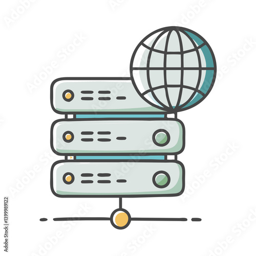 dns server icon, dns server vector illustration-simple illustration of dns server, perfect for dns server logos and icons