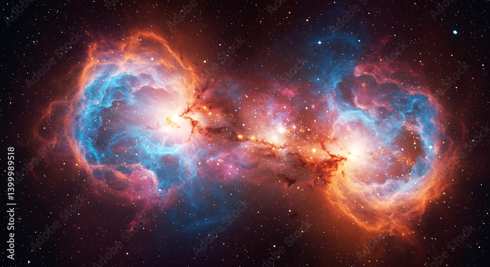 Obraz premium Cosmic Embrace AI Generated