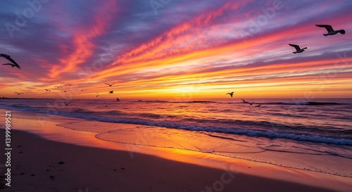 Crimson Dawn's Embrace AI Generated