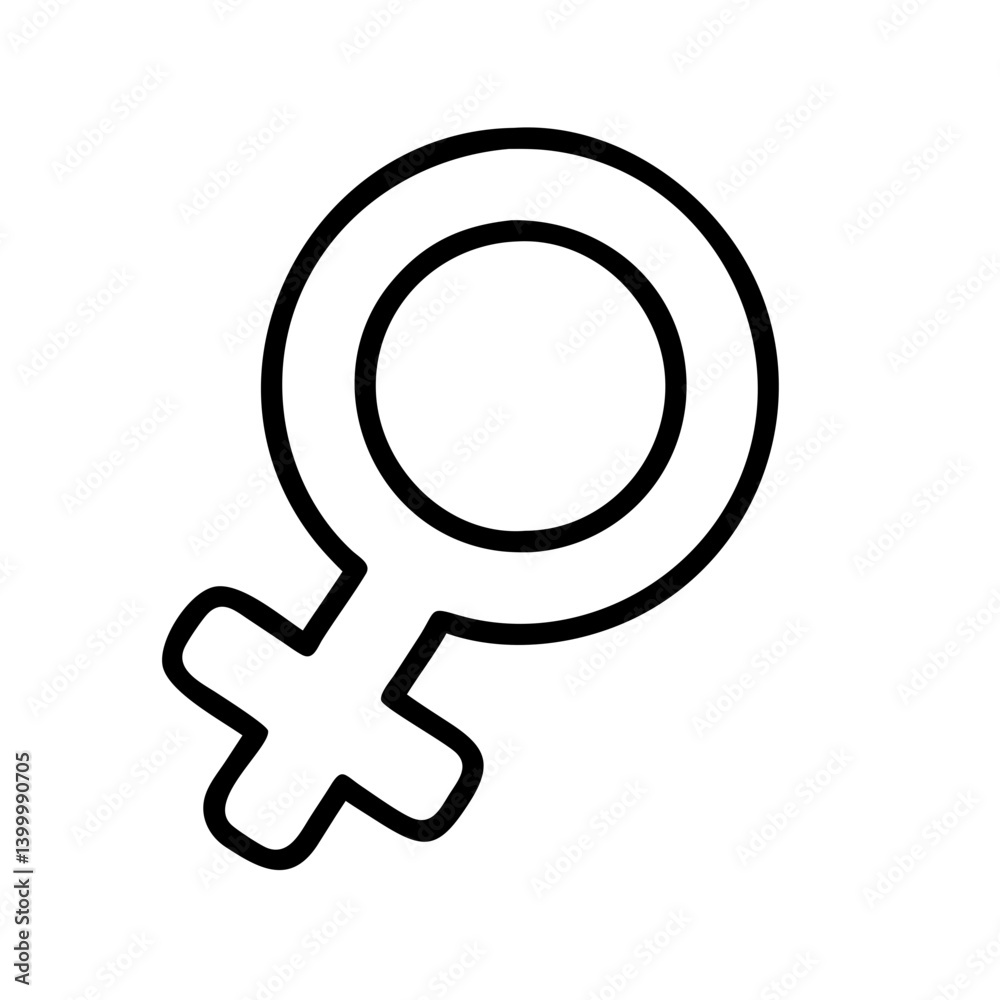 Female gender symbol vector art illustration of woman sign icon for graphic design and web design Female gender symbol vector art illustration of woman sign icon for graphic design and web design