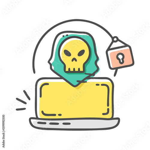 ransomware icon, ransomware vector illustration-simple illustration of ransomware, perfect for ransomware logos and icons