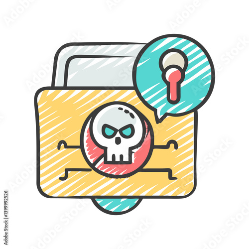 ransomware icon, ransomware vector illustration-simple illustration of ransomware, perfect for ransomware logos and icons