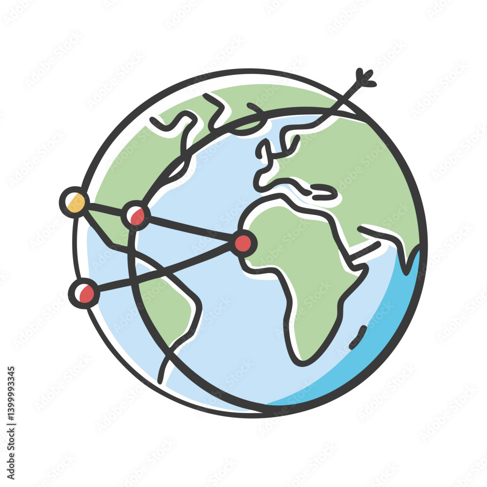 Fototapeta premium traceroute icon, traceroute vector illustration-simple illustration of traceroute, perfect for traceroute logos and icons