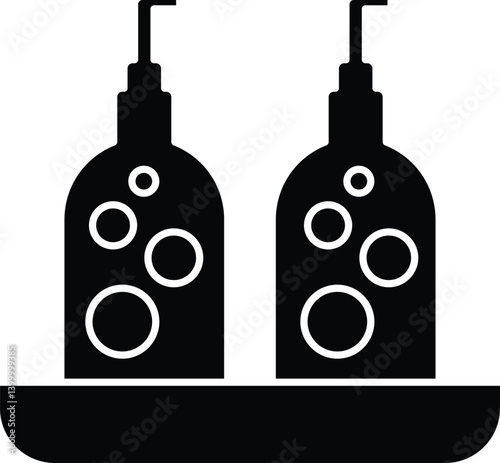 Bottle vector shape. soap bottle - shampoo bottle - Liquid soap - shower gel - lotion.