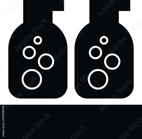 Bottle vector shape. soap bottle - shampoo bottle - Liquid soap - shower gel - lotion.