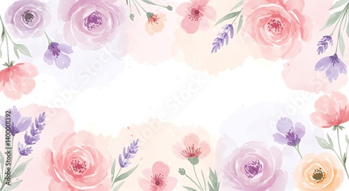 Pastel Bloom Embrace AI Generated