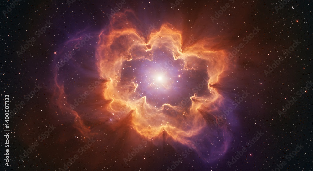 Fototapeta premium Cosmic Bloom AI Generated