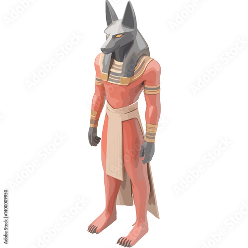Egyptian Anubis vector illustration 