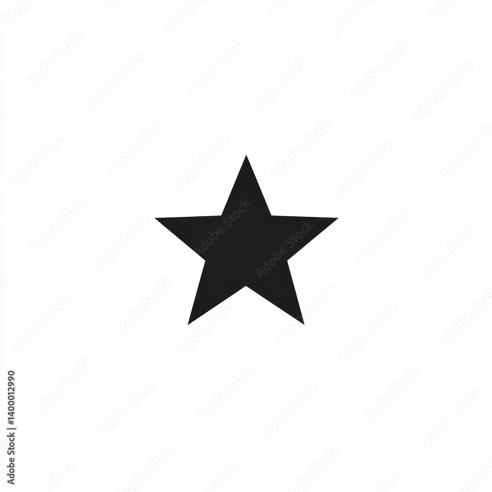 Star Silhouette: A simple yet elegant silhouette of a star, rendered in a striking black against a stark background, evokes a sense of purity and versatility.