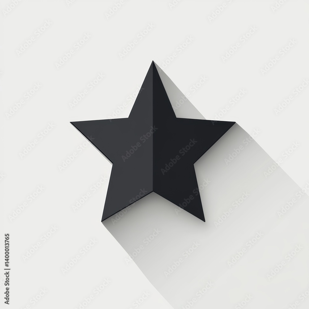 Aesthetic Star Symbol: A simple yet impactful image features a singular black star casting a long shadow, representing excellence and achievement. Aesthetic Star Symbol: A simple yet impactful image features a singular black star casting a long shadow, representing excellence and achievement.