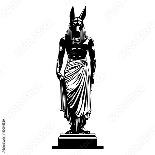 Egyptian Anubis vector illustration 